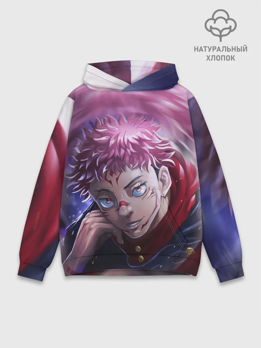 Худи мужской база хлопок / JUJUTSU KAISEN | SUKUNA вихрь