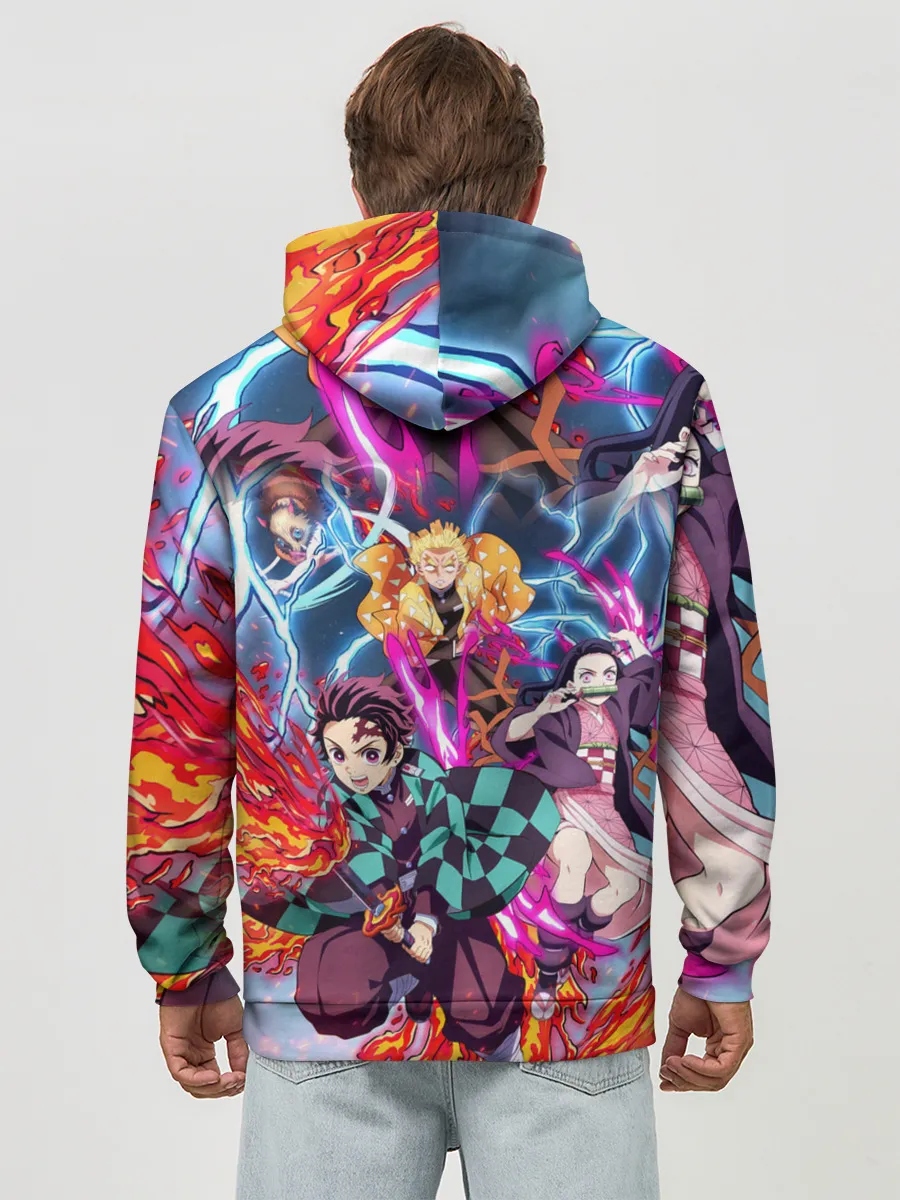 Худи мужской база хлопок / КЛИНОК РАССЕКАЮЩИЙ ДЕМОНОВ