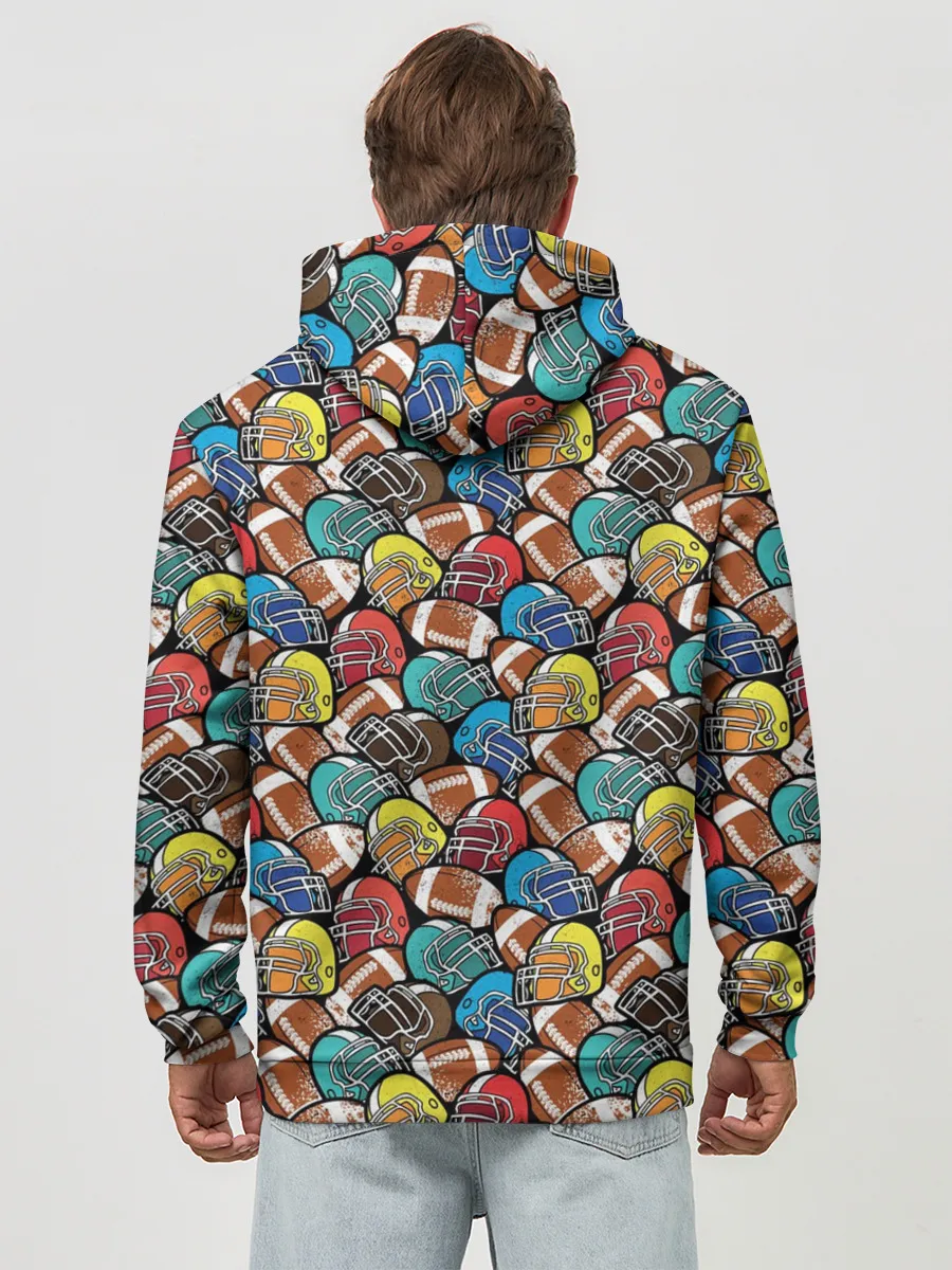 Худи мужской база хлопок / Американский Футбол