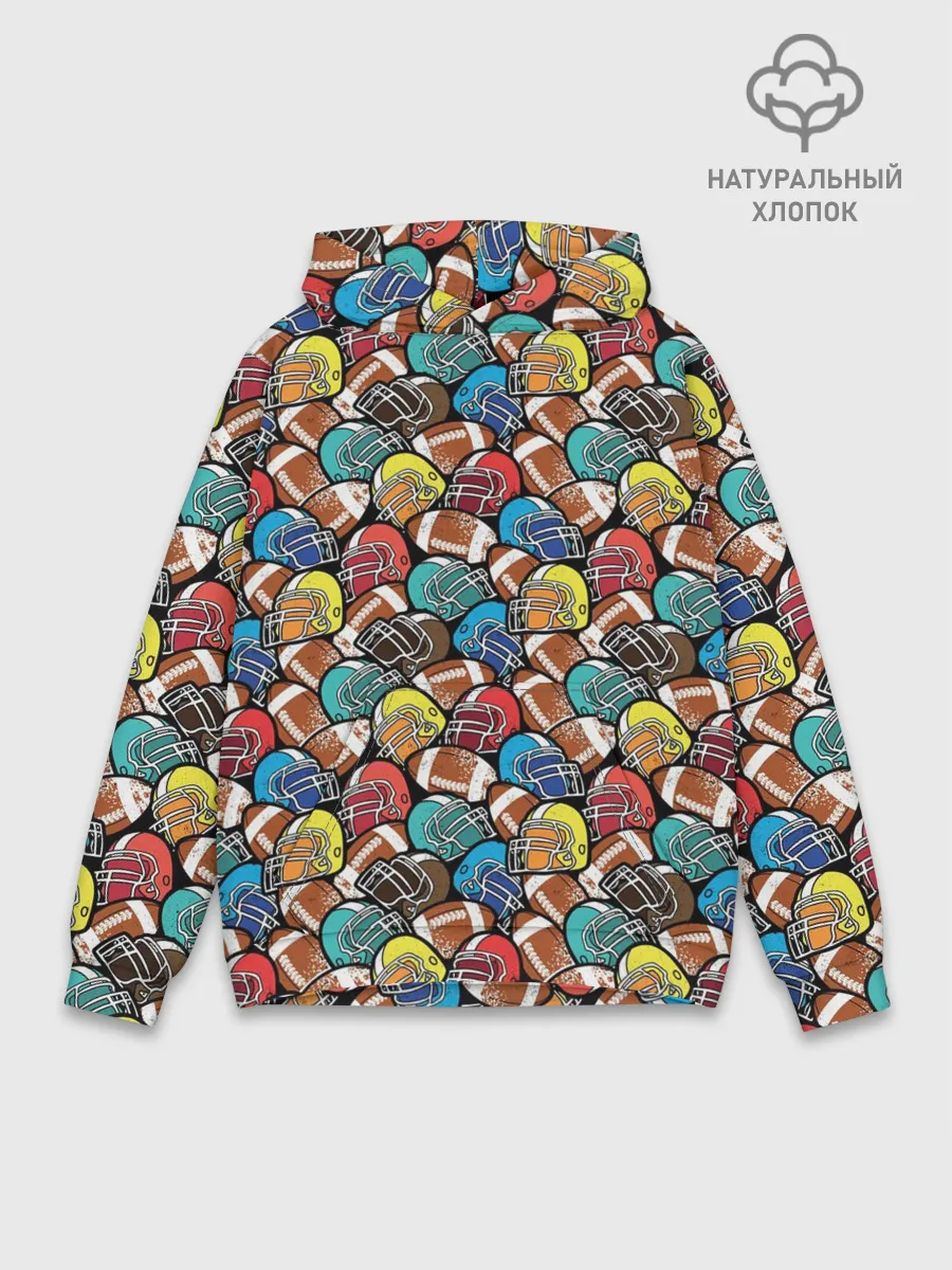 Худи мужской база хлопок / Американский Футбол