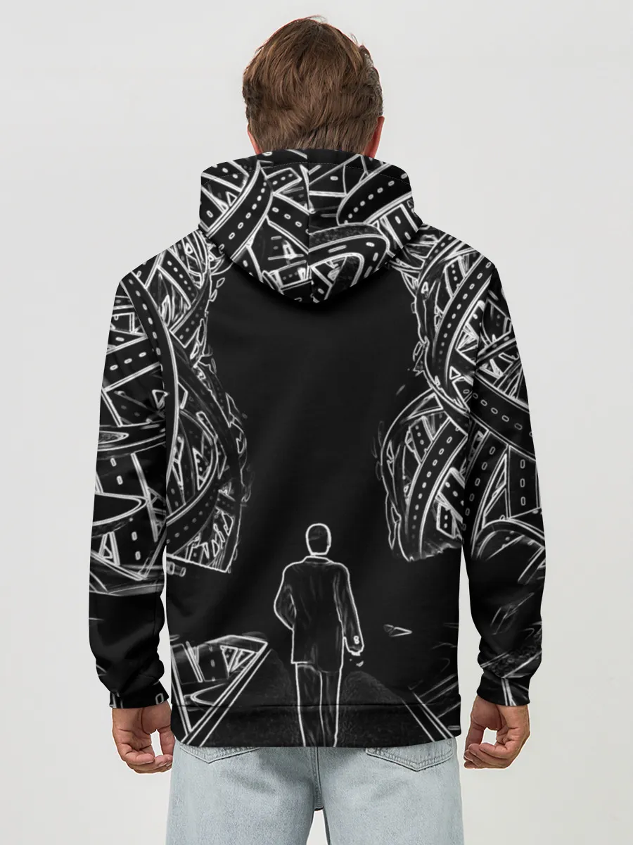 Худи мужской база хлопок / Дорога в некуда