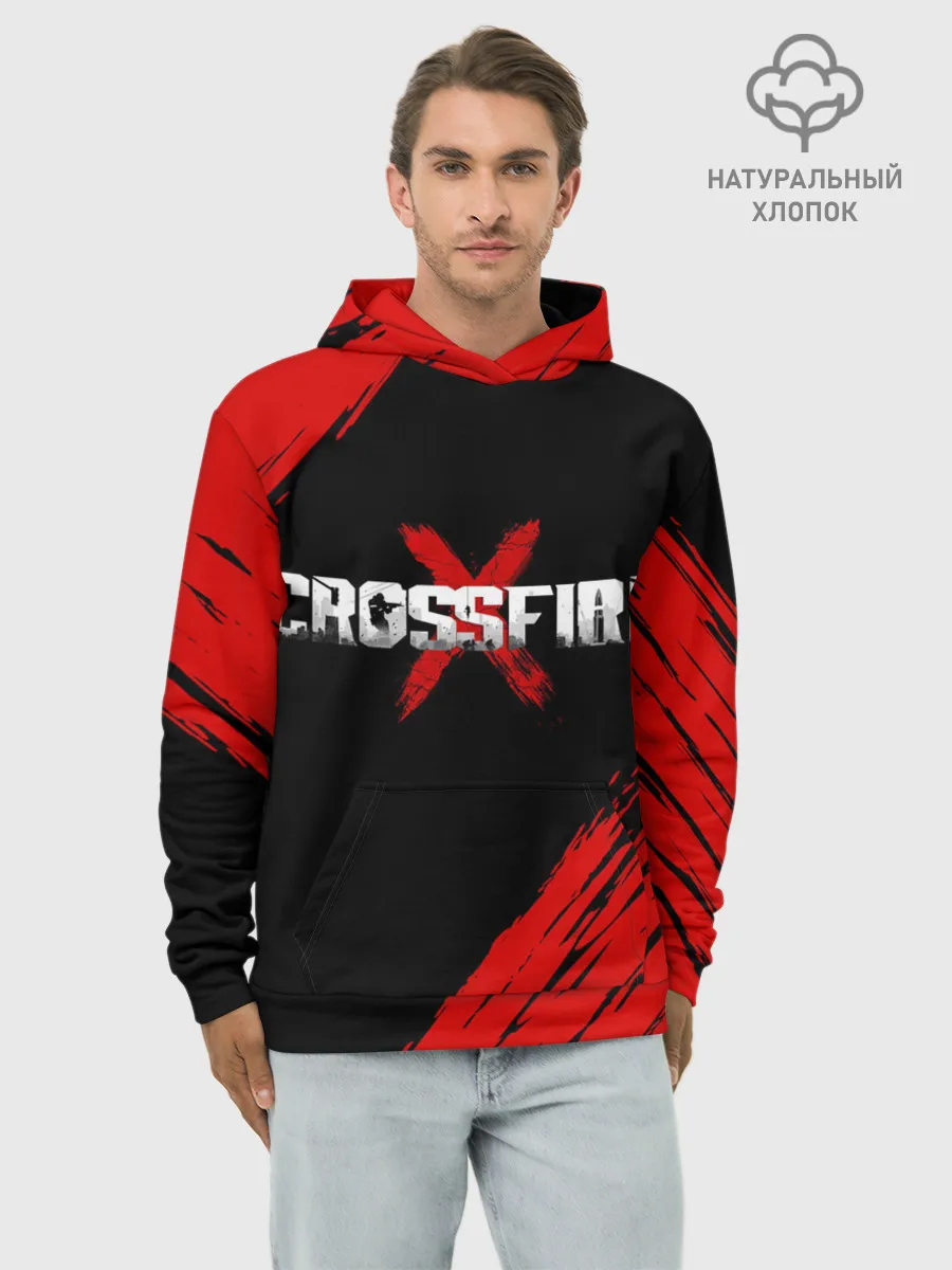Худи мужской база хлопок / Cross fire X