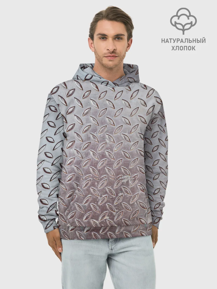 Худи мужской база хлопок / Стальной костюм