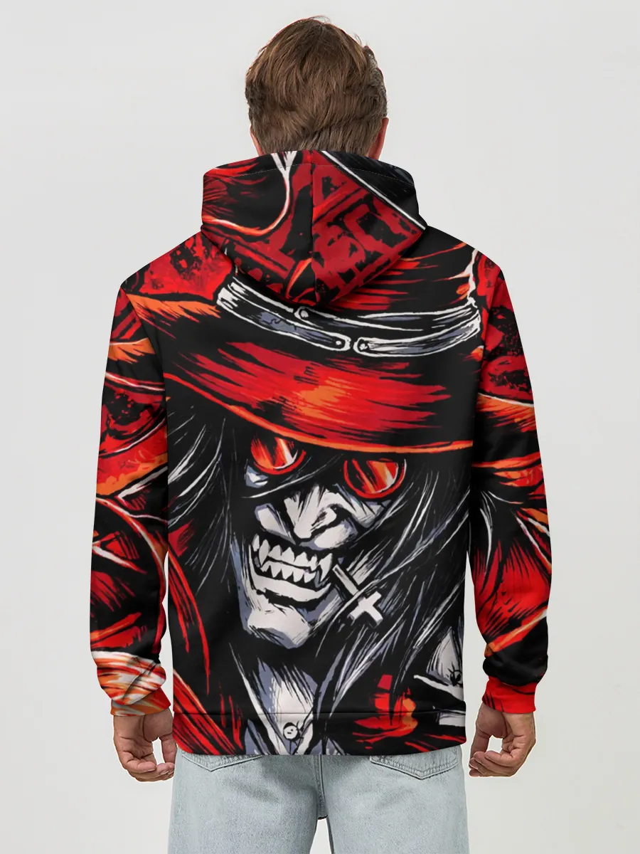 Худи мужской база хлопок / ALUCARD IN RED