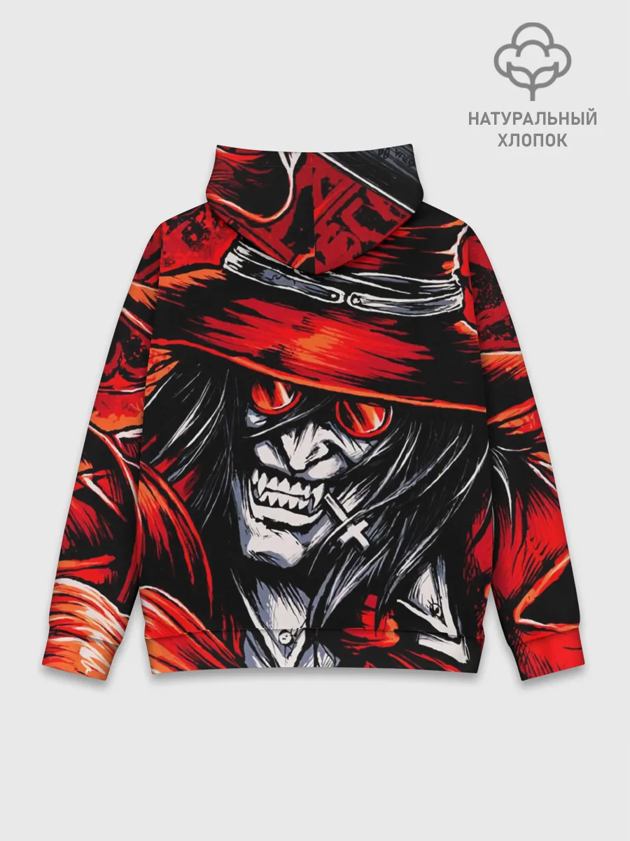 Худи мужской база хлопок / ALUCARD IN RED