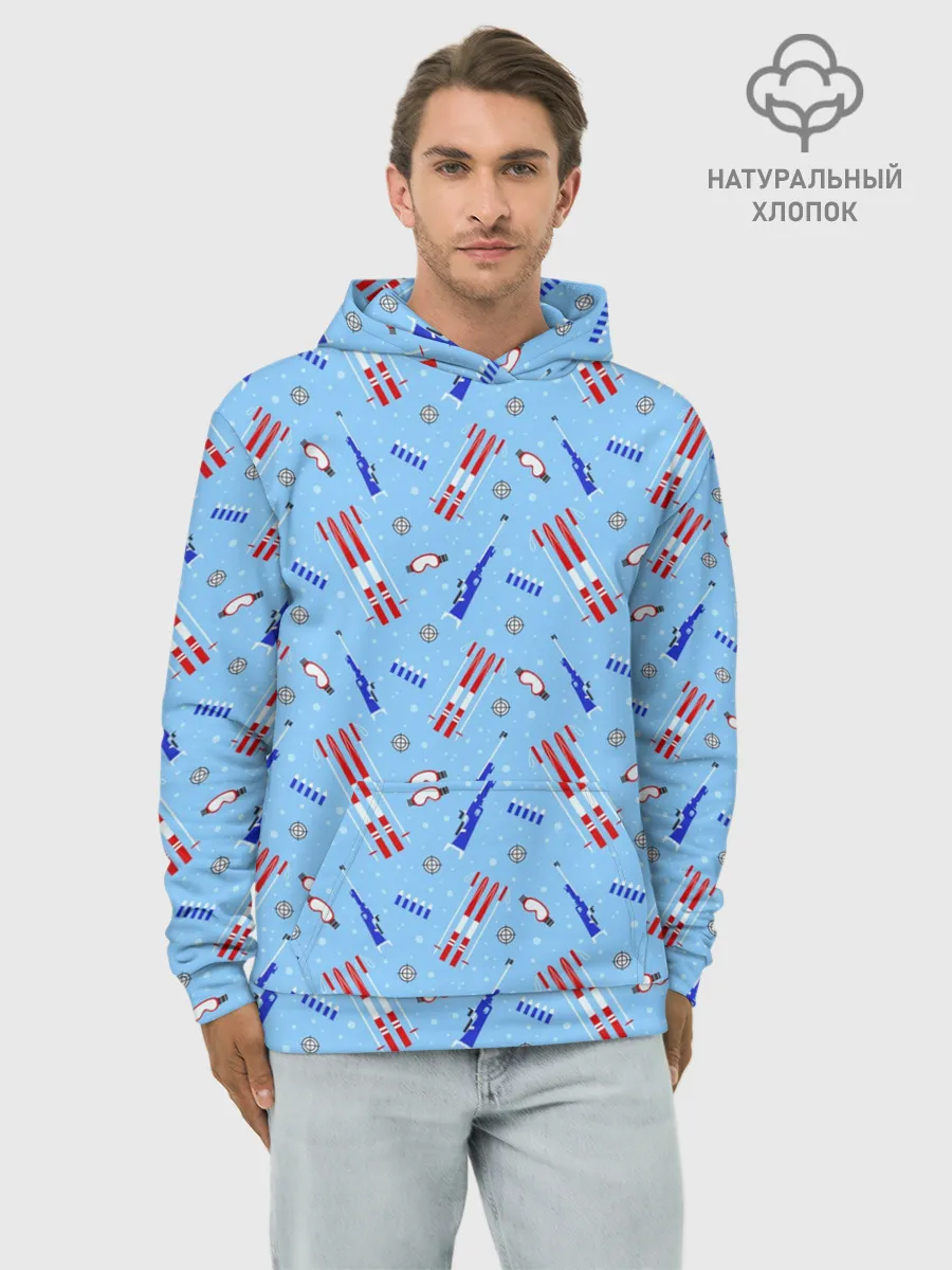 Худи мужской база хлопок / Биатлон