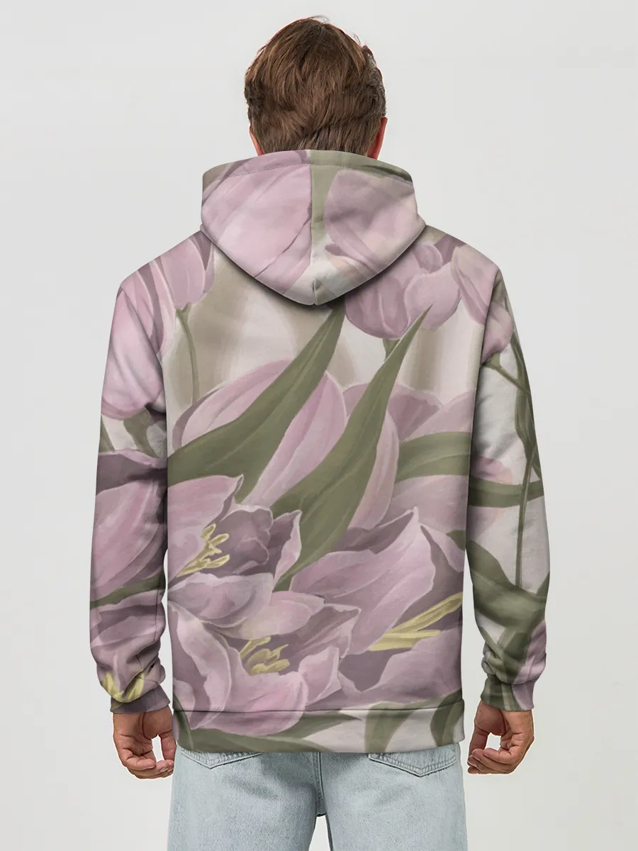 Худи мужской база хлопок / Сахарный розовый