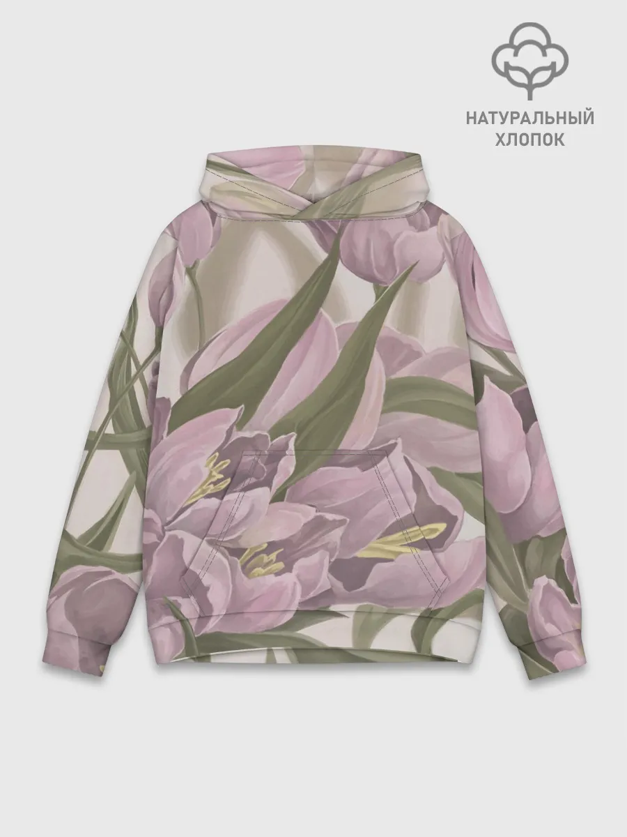 Худи мужской база хлопок / Сахарный розовый