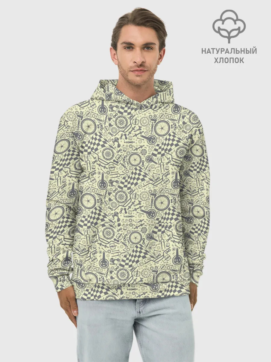Худи мужской база хлопок / Велосипедные части