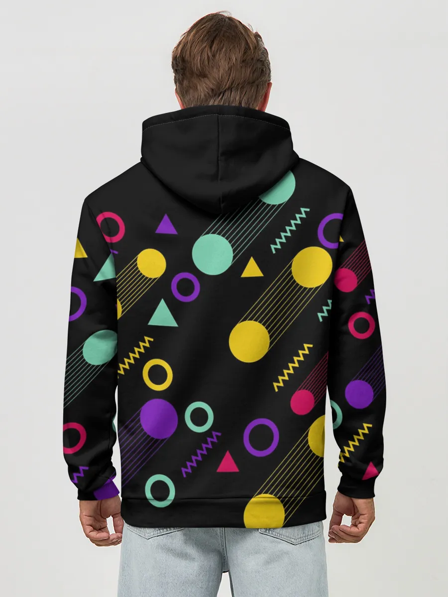 Худи мужской база хлопок / Круги и Треугольники
