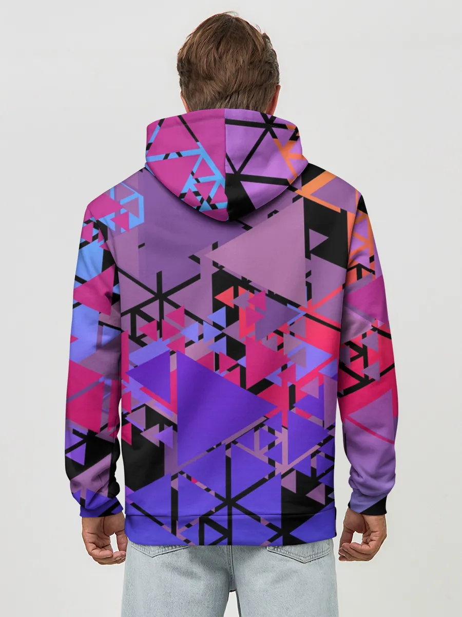 Худи мужской база хлопок / Треугольники