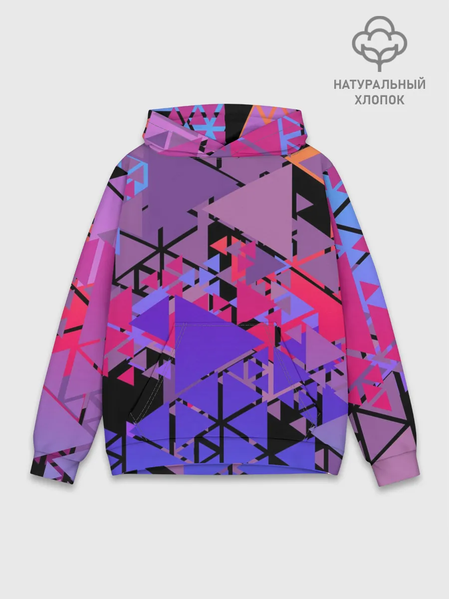 Худи мужской база хлопок / Треугольники