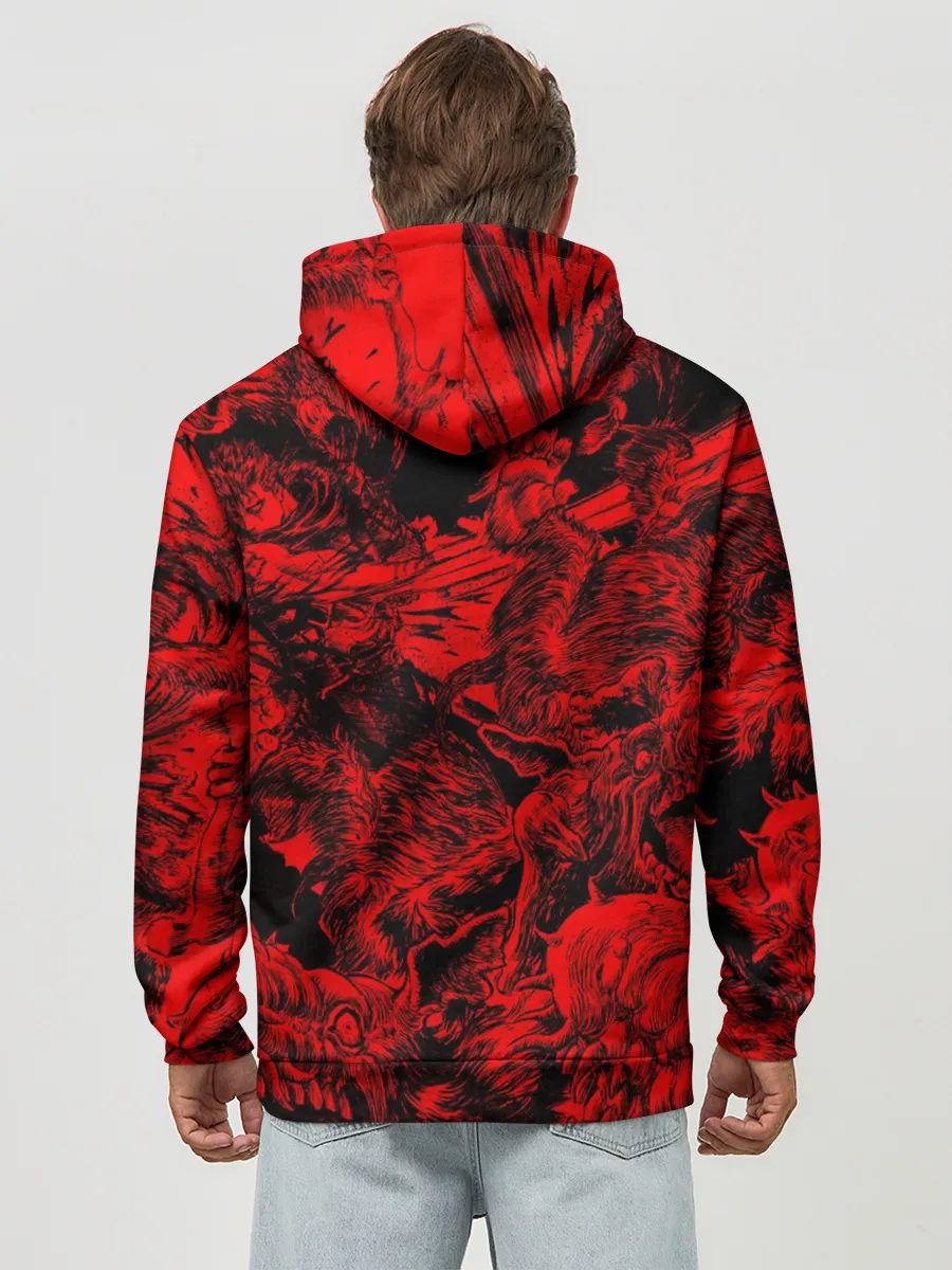 Худи мужской база хлопок / BERSERK skulls