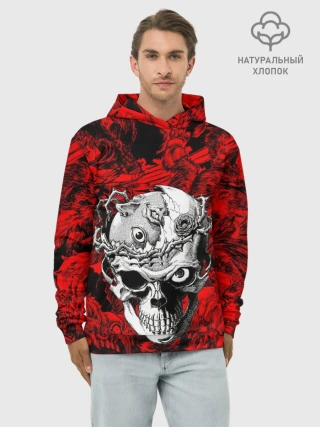 Худи мужской база хлопок / BERSERK skulls