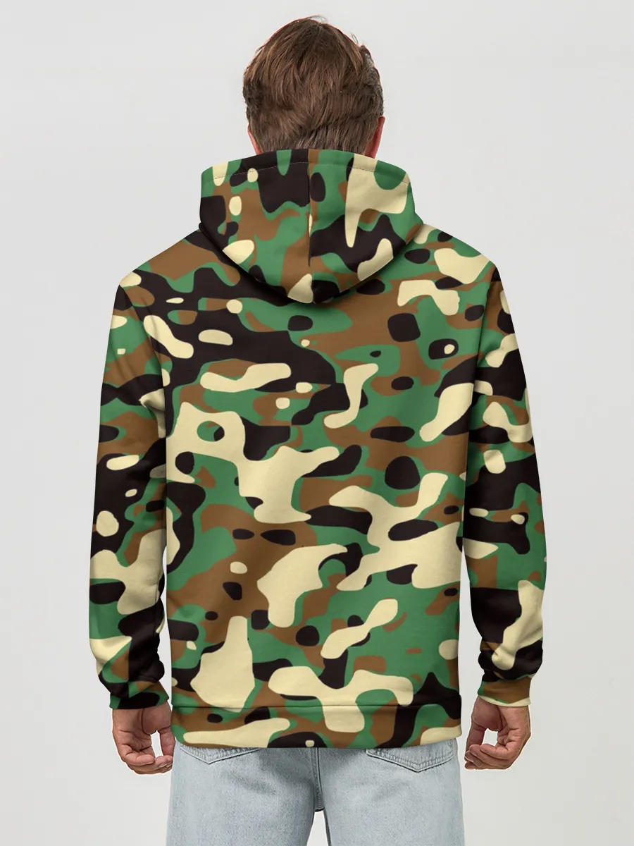 Худи мужской база хлопок / Камуфляж