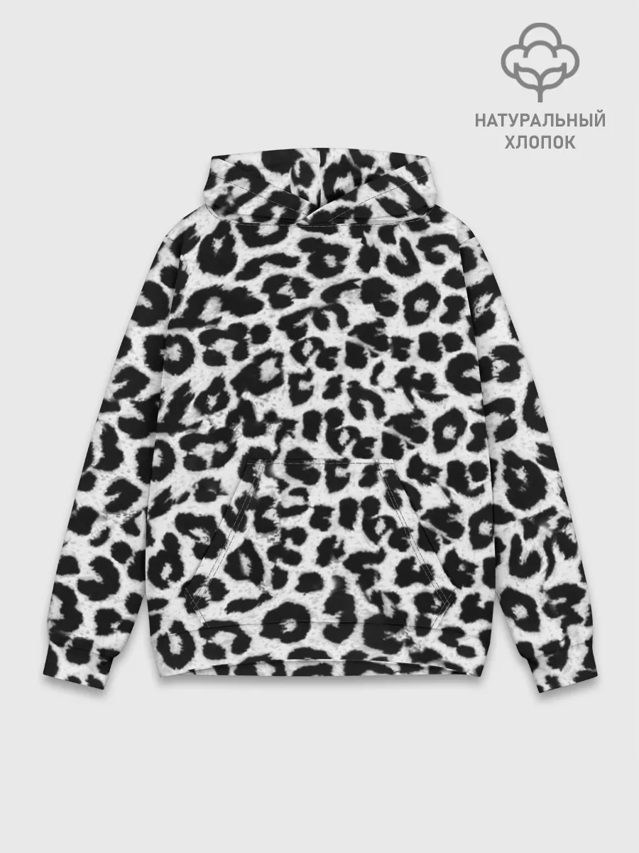 Худи мужской база хлопок / Снежный Барс