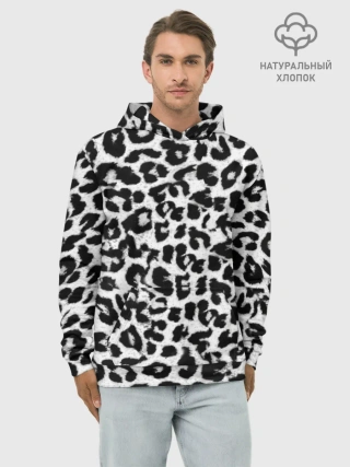 Худи мужской база хлопок / Снежный Барс