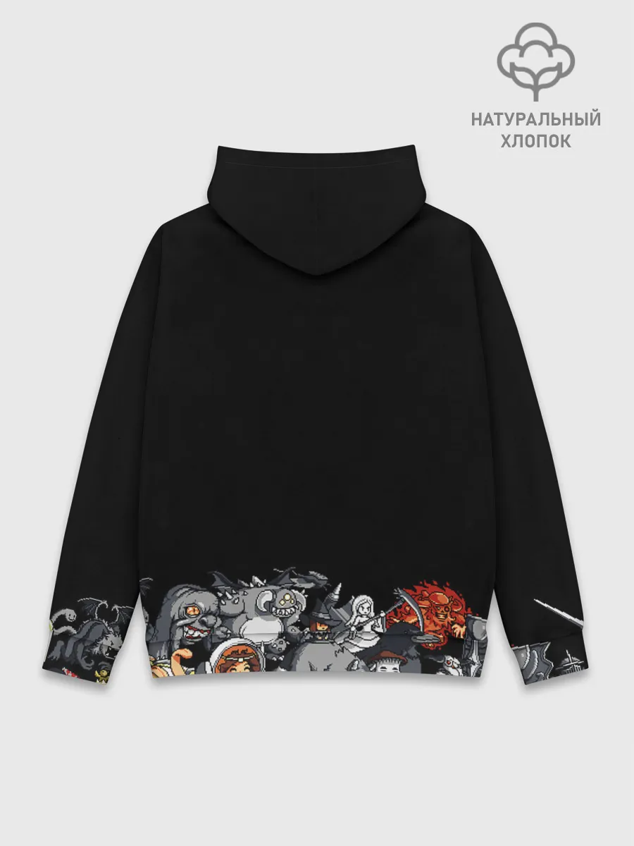 Худи мужской база хлопок / 8bit Dark Souls