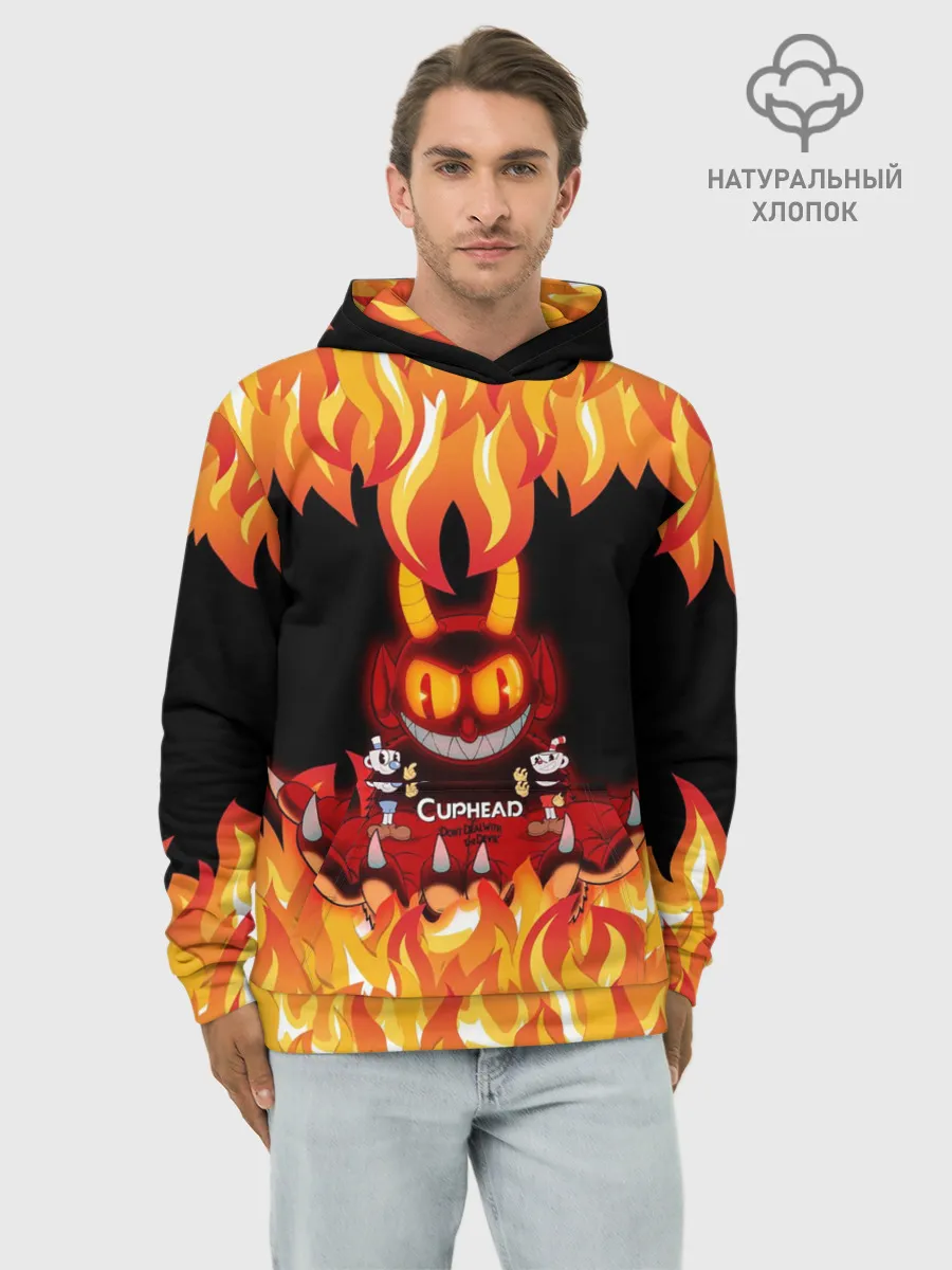 Худи мужской база хлопок / CUPHEAD | DEVIL