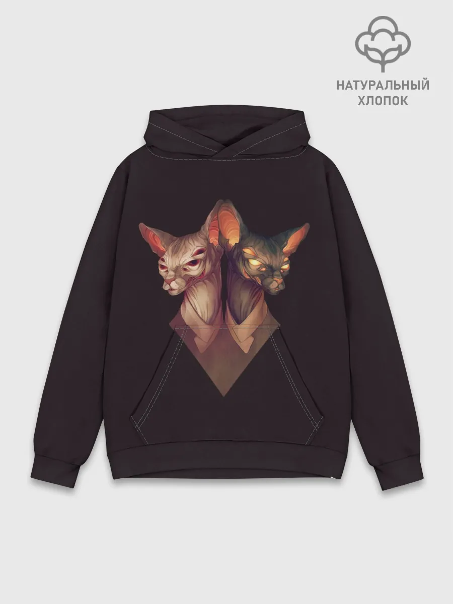 Худи мужской база хлопок / Mystical Sphinxes