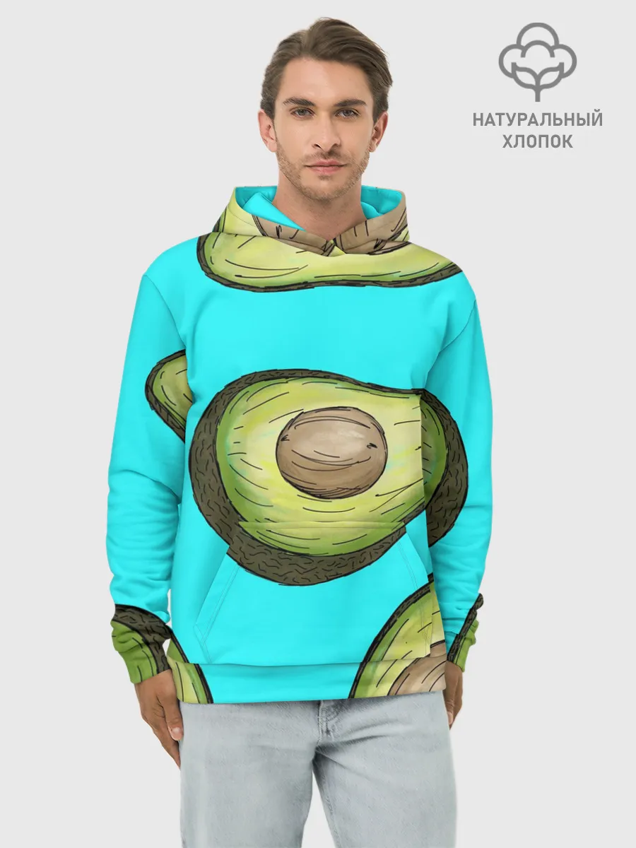 Худи мужской база хлопок / Авакадо
