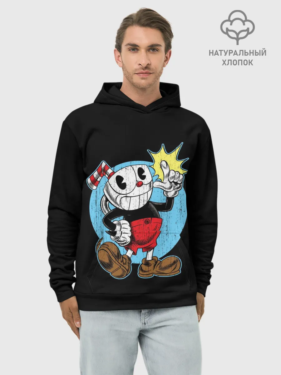 Худи мужской база хлопок / CUPHEAD | КАПХЕД
