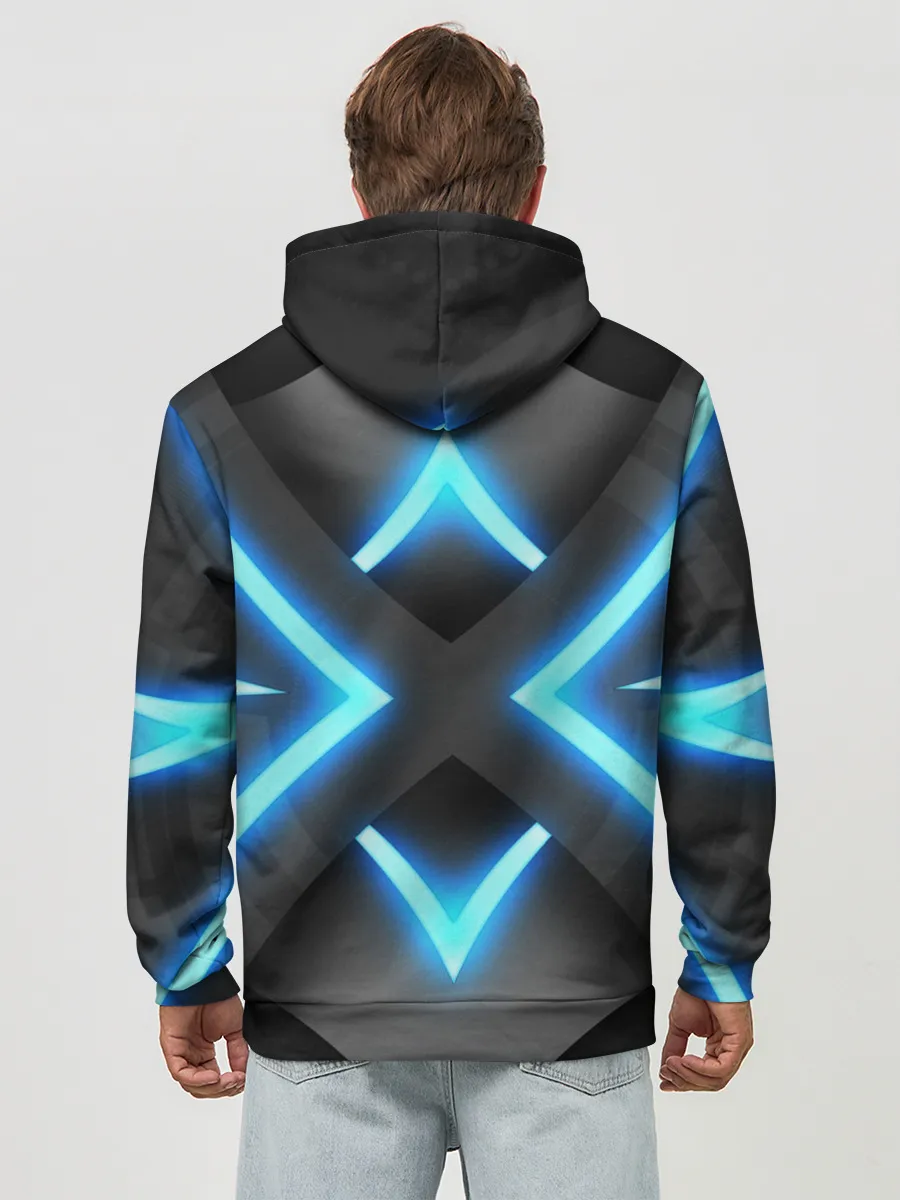 Худи мужской база хлопок / НЕОНОВЫЕ СТРЕЛКИ 3D