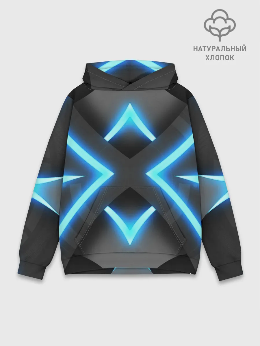 Худи мужской база хлопок / НЕОНОВЫЕ СТРЕЛКИ 3D