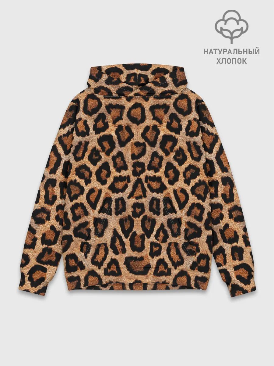 Худи мужской база хлопок / Шкура Леопарда