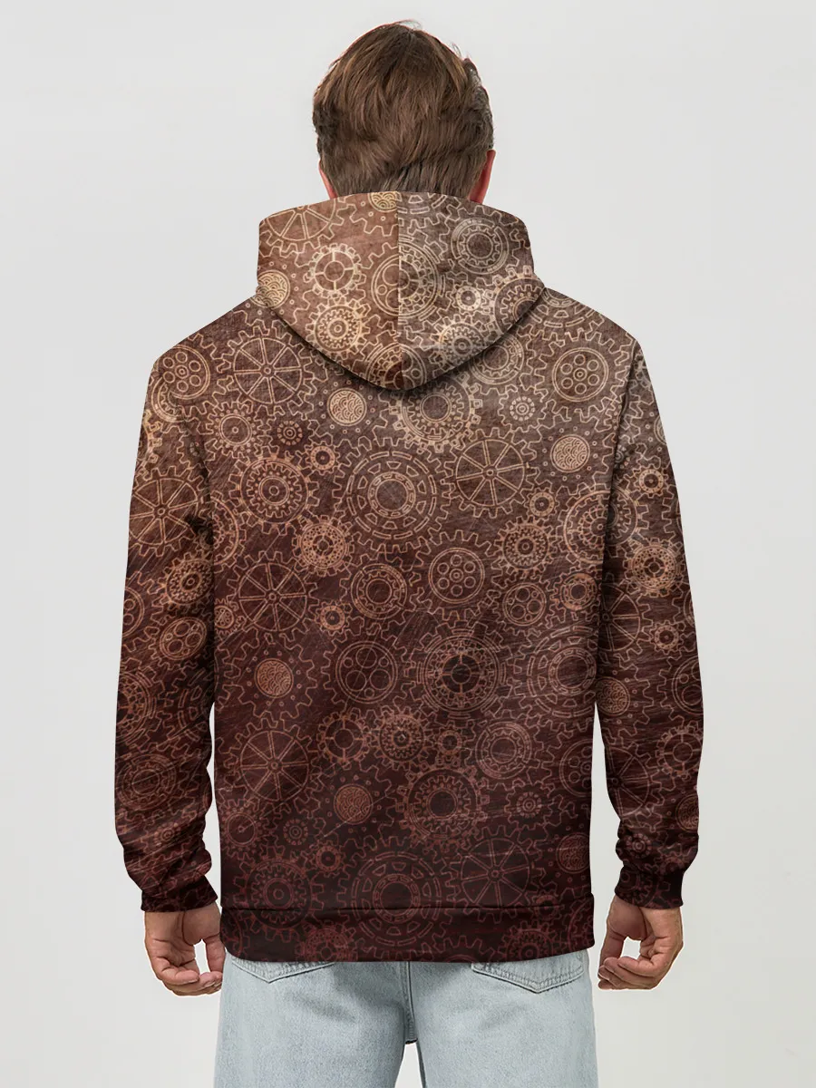 Худи мужской база хлопок / Шестеренки