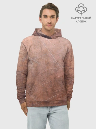 Худи мужской база хлопок / ЛАТУНЬ