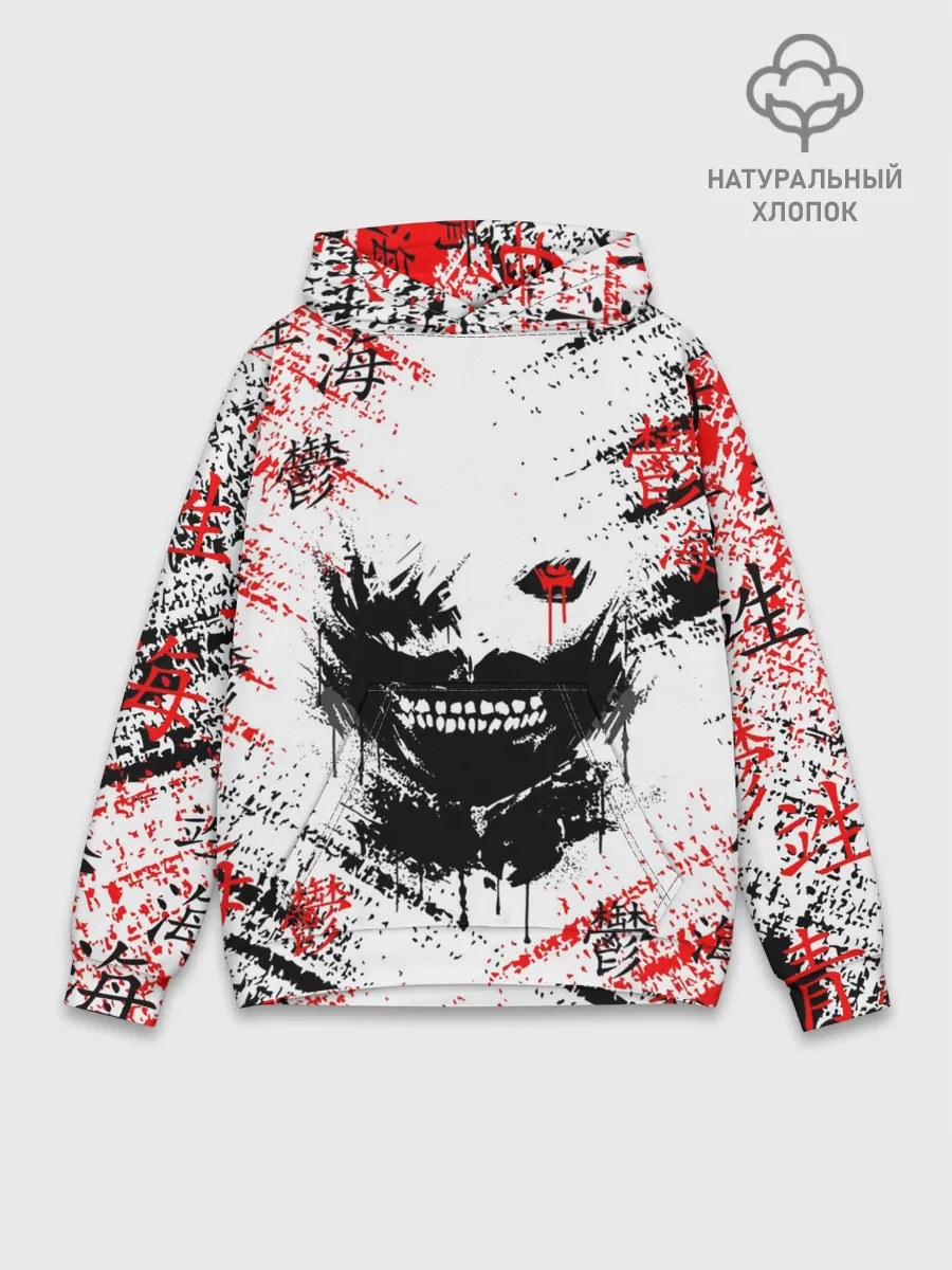 Худи мужской база хлопок / Силует Токийского Гуля