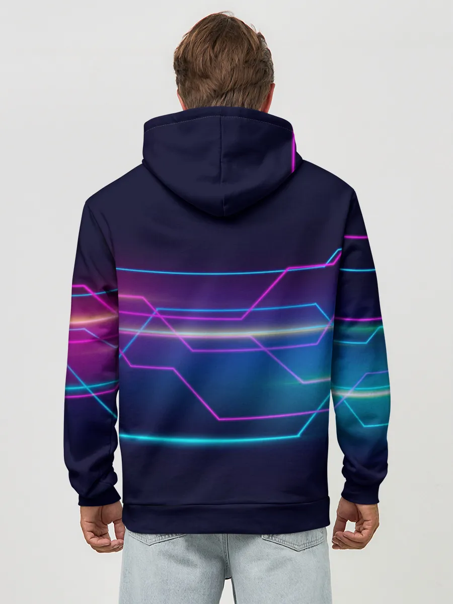 Худи мужской база хлопок / Лазерные лучи