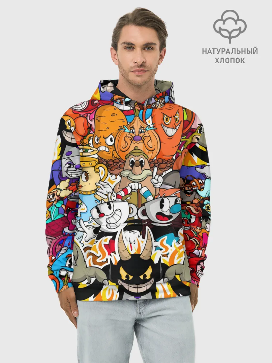 Худи мужской база хлопок / CUPHEAD