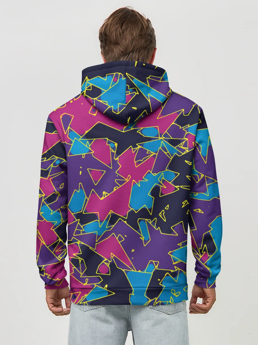 Худи мужской база хлопок / Геометрическая абстракция