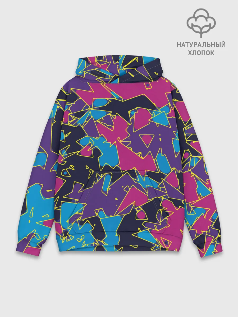 Худи мужской база хлопок / Геометрическая абстракция