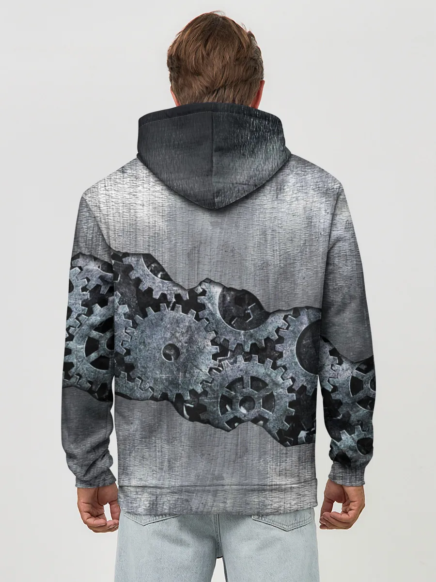 Худи мужской база хлопок / Шестеренки