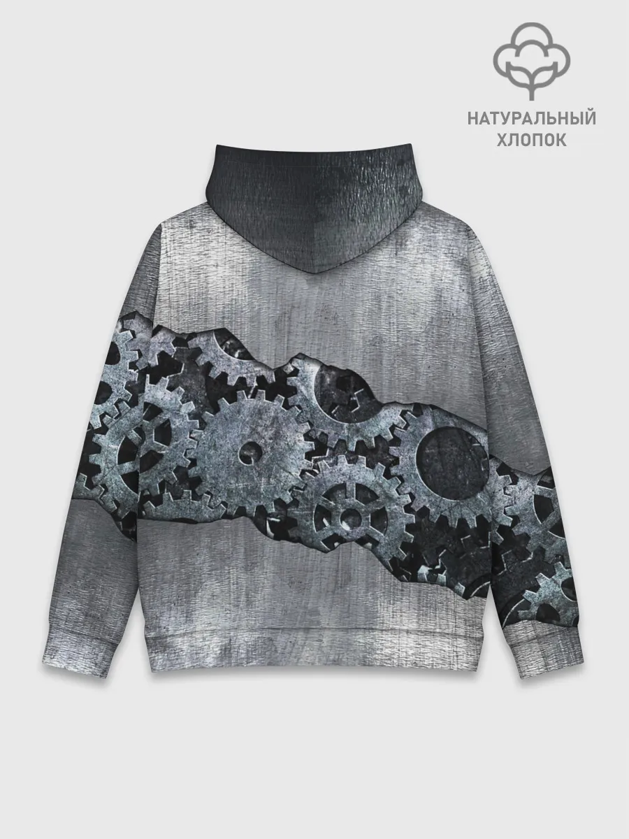 Худи мужской база хлопок / Шестеренки