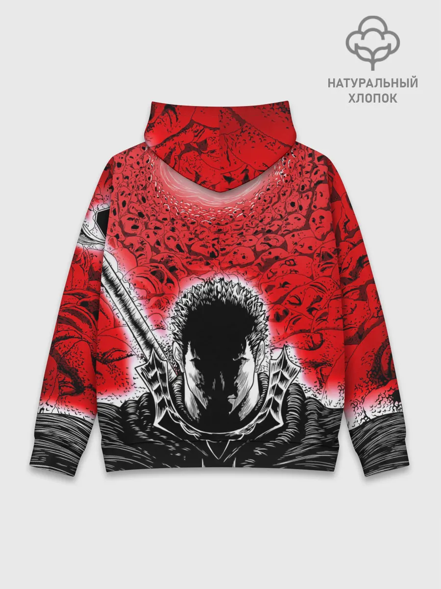 Худи мужской база хлопок / Берсерк черное солнце
