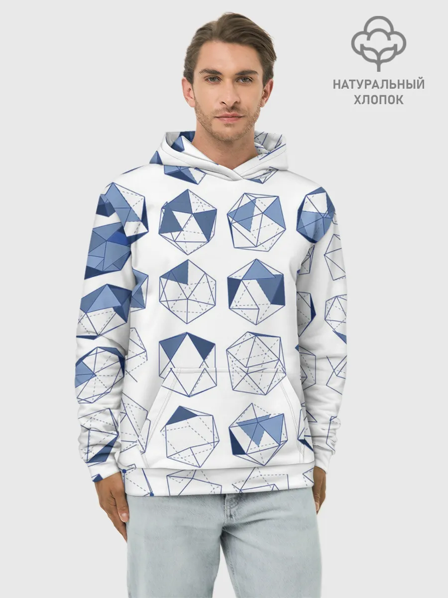 Худи мужской база хлопок / Геометрические фигуры