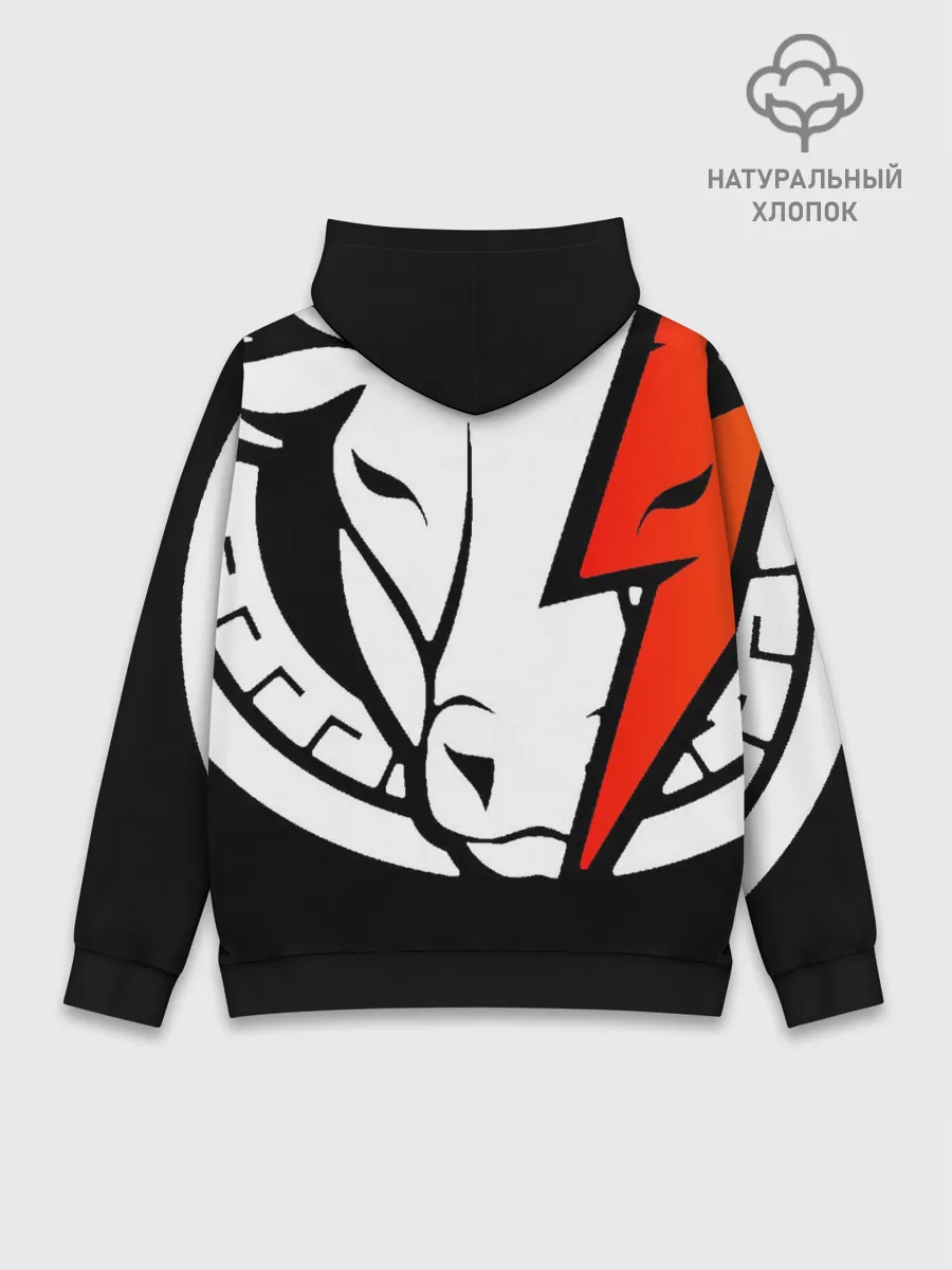 Худи мужской база хлопок / gg lightning orange