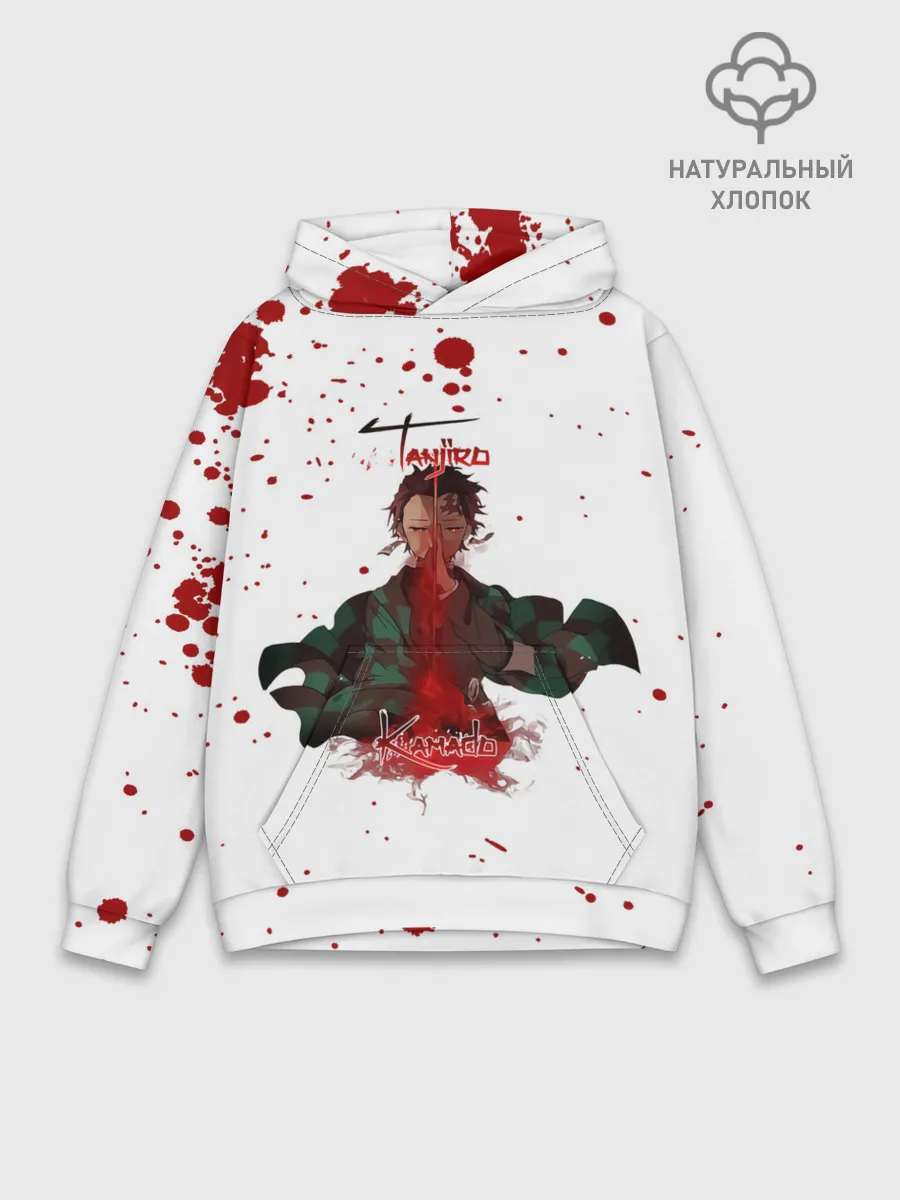Худи мужской база хлопок / Tanjirou Kamado Kimetsu no Yaiba