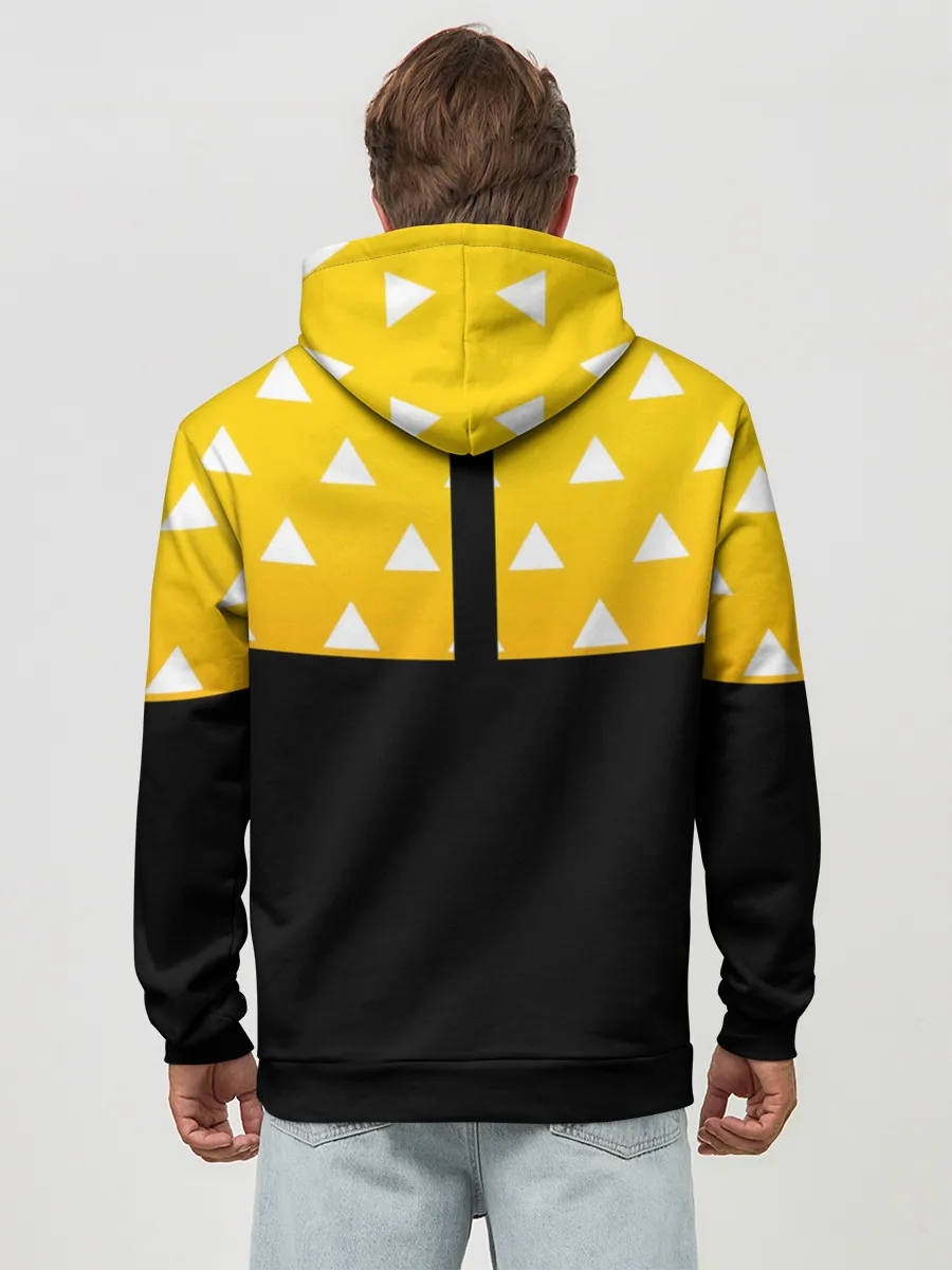 Худи мужской база хлопок / Zenitsu Agatsuma Kimetsu no Yaiba