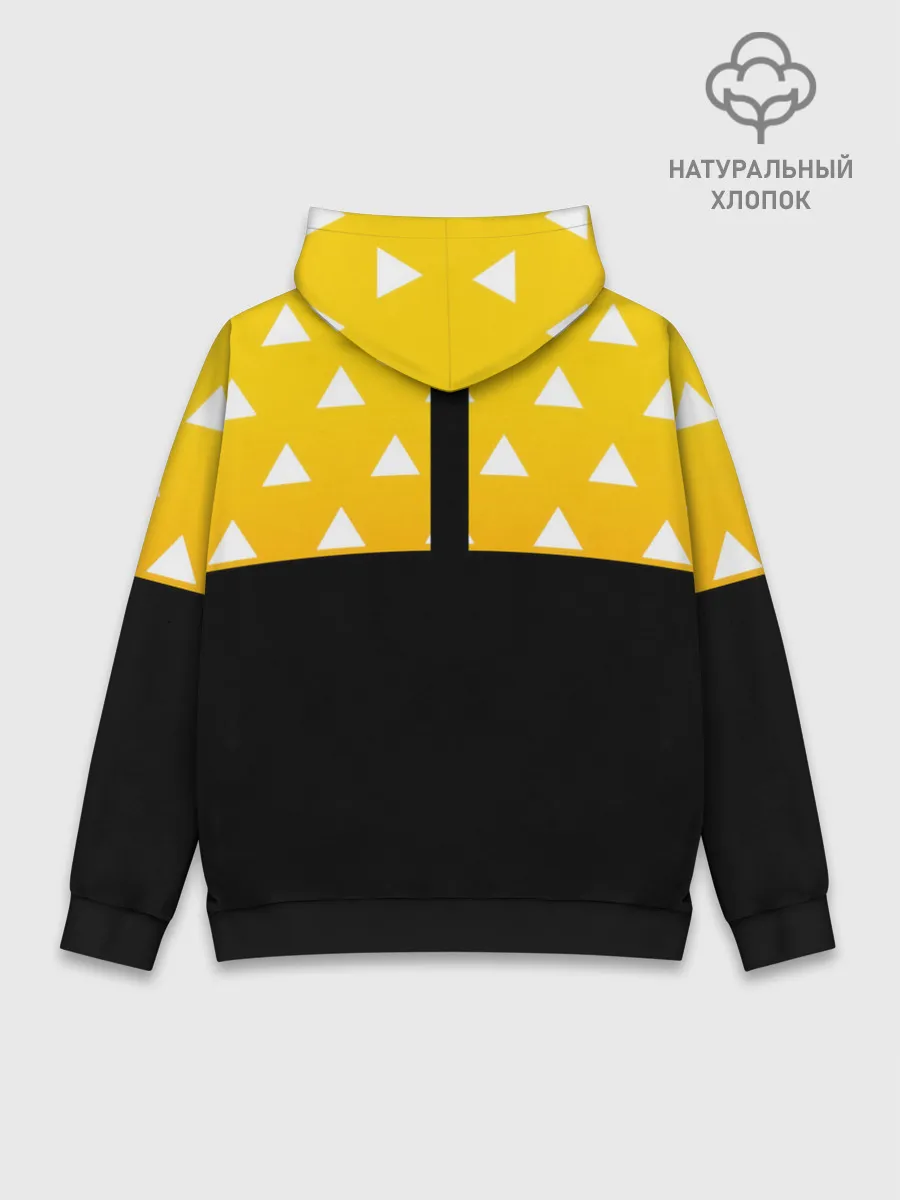 Худи мужской база хлопок / Zenitsu Agatsuma Kimetsu no Yaiba