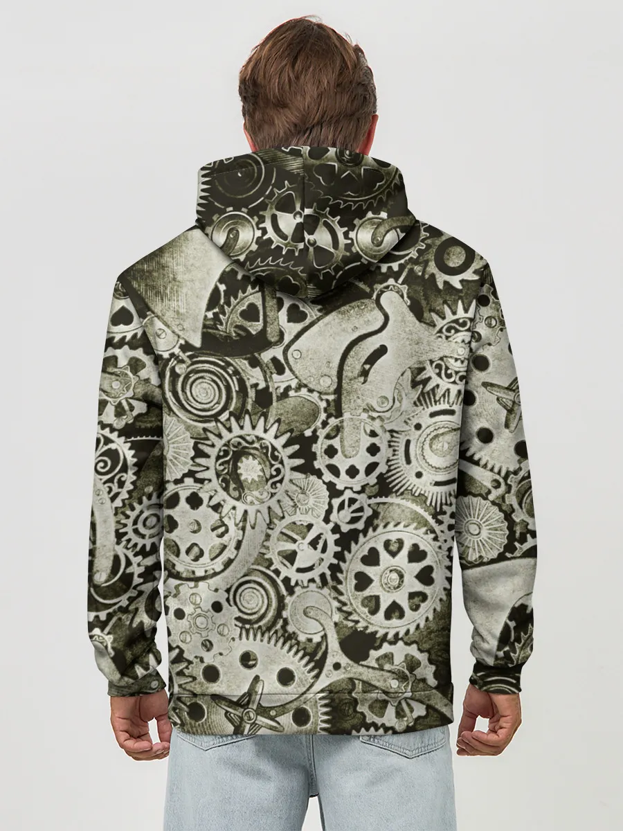 Худи мужской база хлопок / Стимпанк Сова