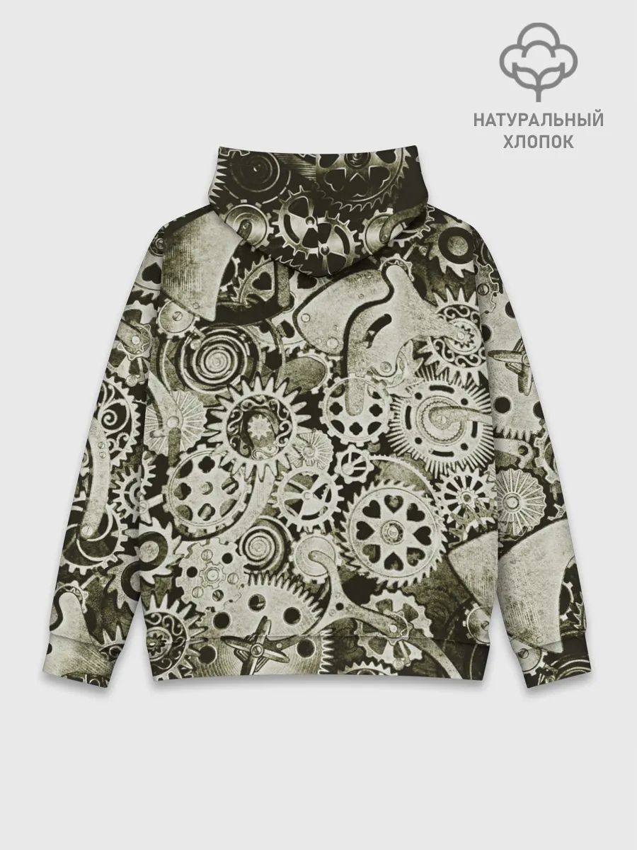Худи мужской база хлопок / Стимпанк Сова