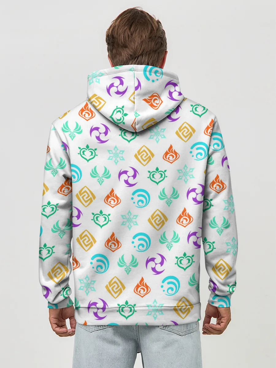 Худи мужской база хлопок / GENSHIN IMPACT ЭМБЛЕМЫ