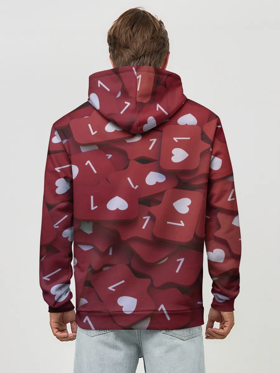 Худи мужской база хлопок / Like 3D/Лайк