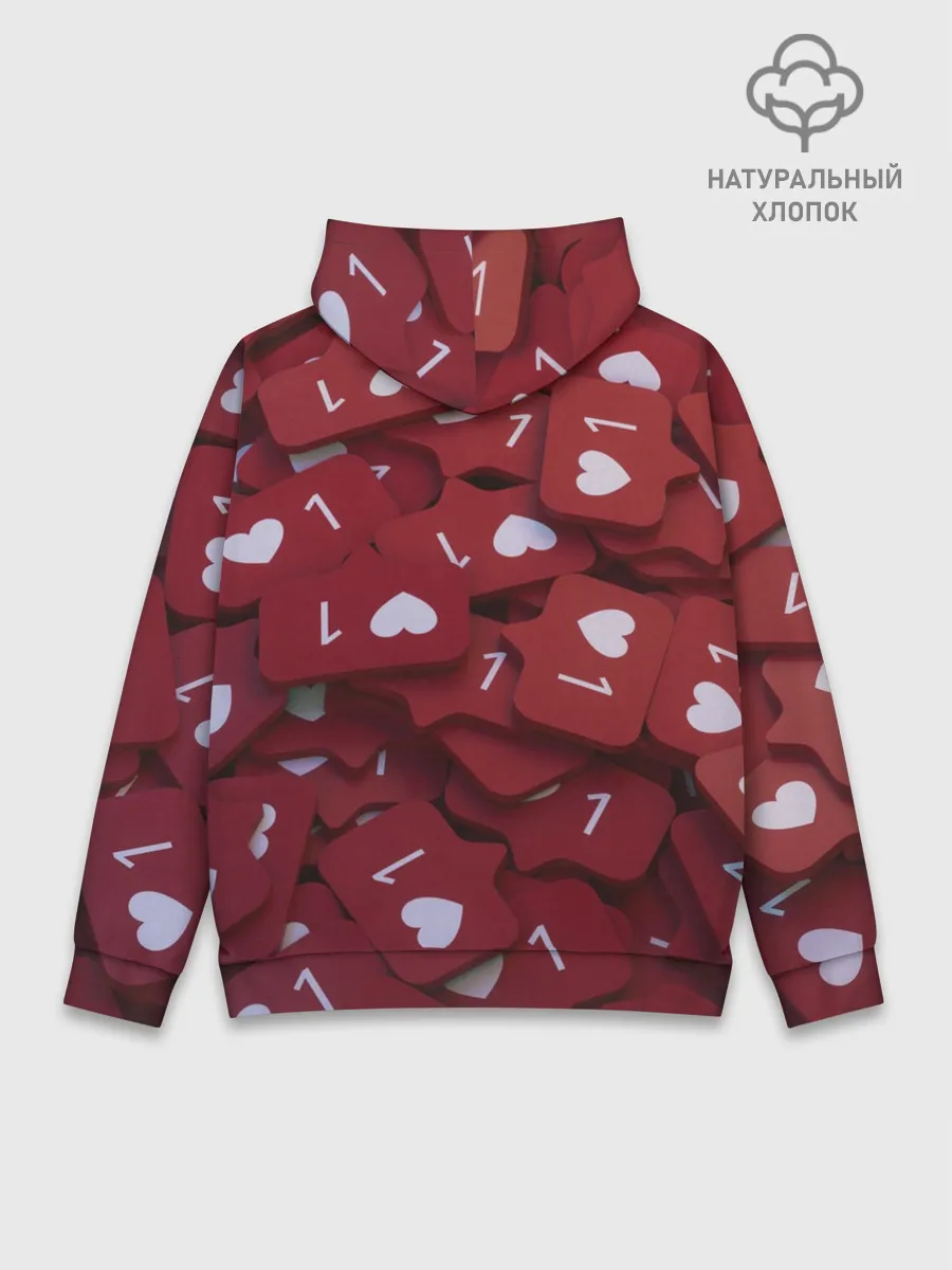 Худи мужской база хлопок / Like 3D/Лайк
