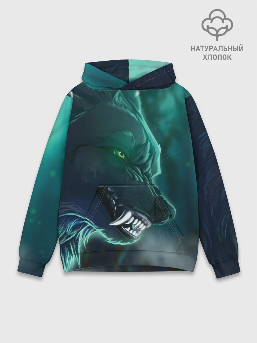 Худи мужской база хлопок / ВОЛЧИЙ ОСКАЛ